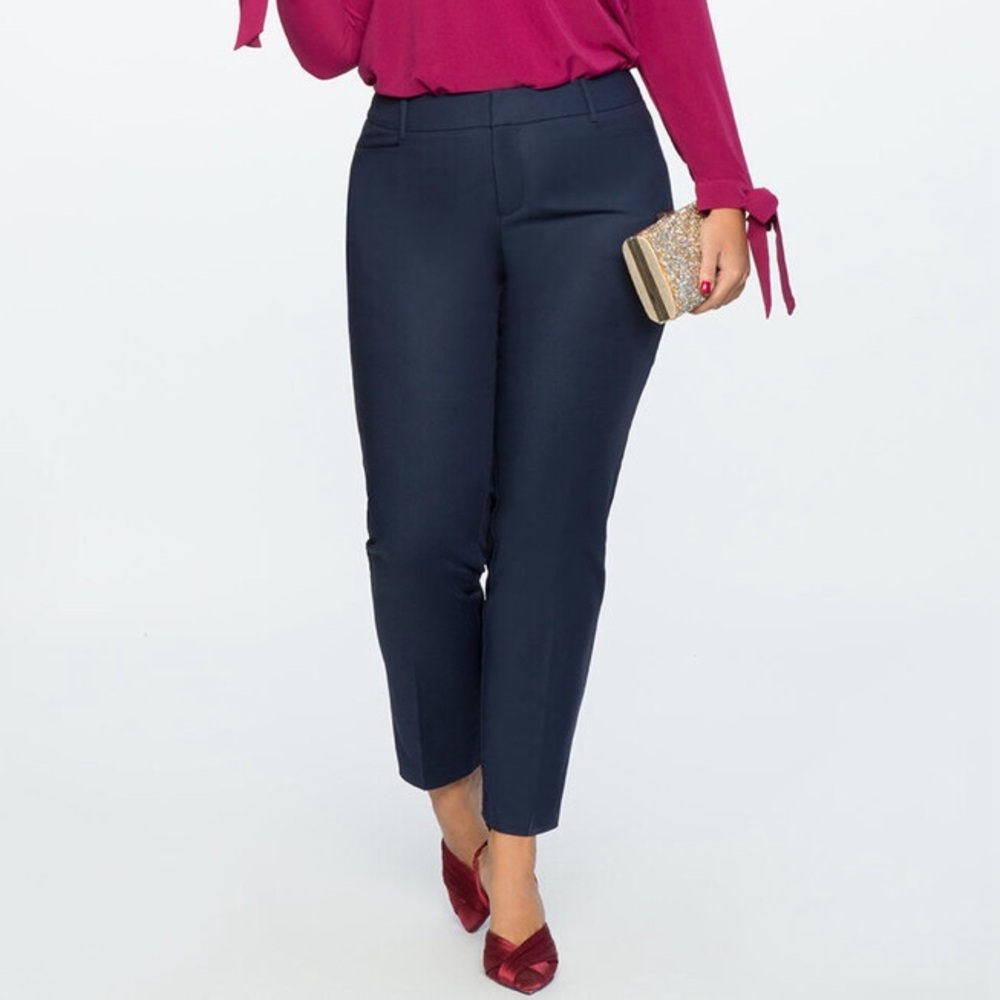 Eloquii Kady Pant Navy Blue Plus Size 18
